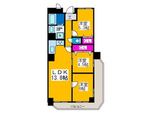 クリア・クレセント住之江の物件間取画像